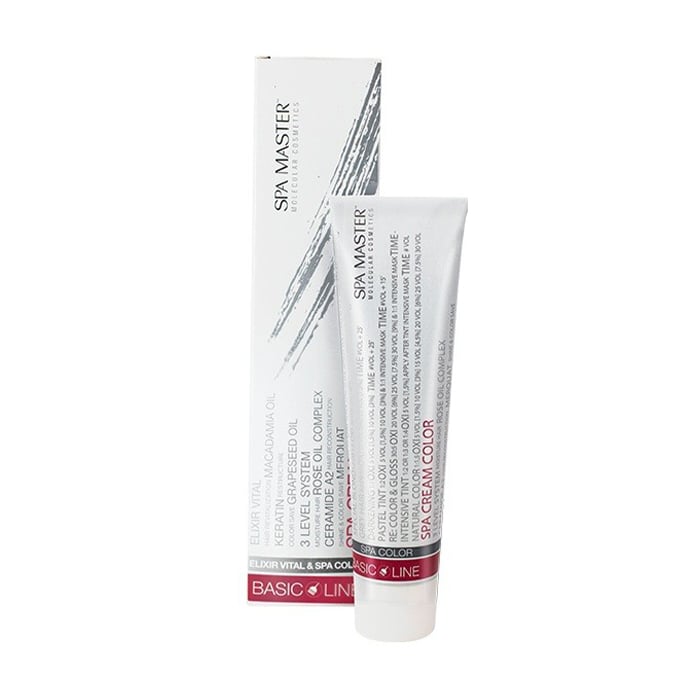 Перманентна крем-фарба для волосся Spa Master Basic Line Spa Cream Color 7/76WR Палісандровий блонд, 100 мл
